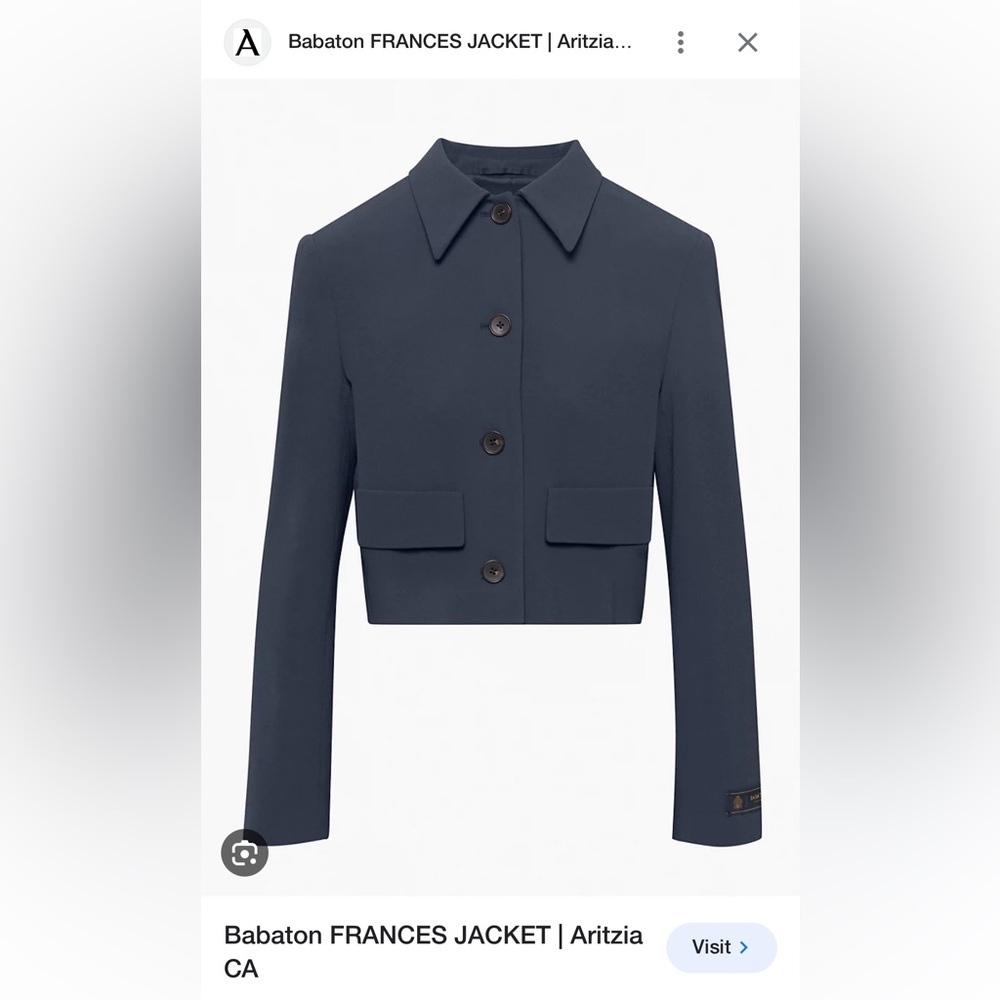 nwt aritzia babaton frances navy blazer and micro pleated skirt
